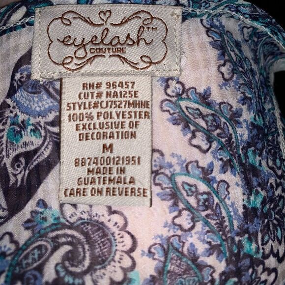 Eyelash Couture tank top size M - Picture 3 of 3